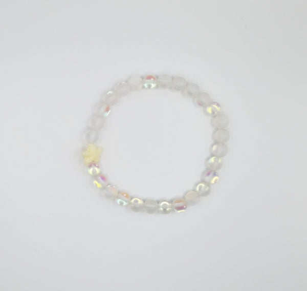 6mm Synthetic Moonstone Bracelet - Elephant,Turtle, Starfish and Shell