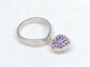 Purple Heart Midi Ring
