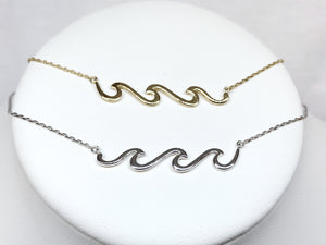 Sterling Silver Triple Wave Necklace
