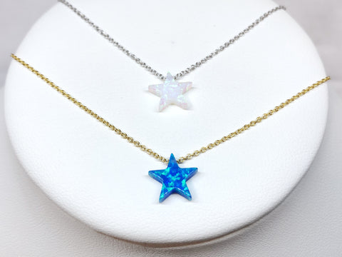 Opal Star Necklace
