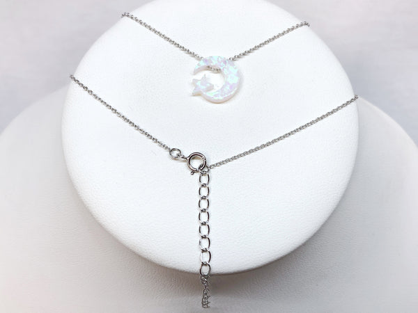 Opal Moon & Star Necklace