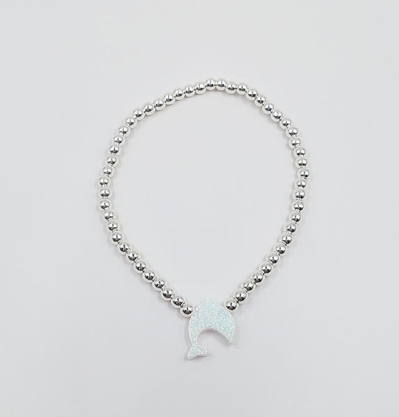 3MM Bead Bracelet - Opal Dolphin
