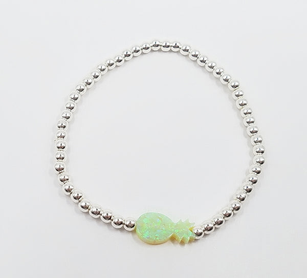3MM Bead Bracelet - Opal Pineapple