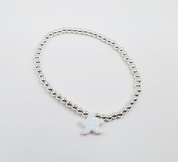 3MM Bead Bracelet - Opal Starfish