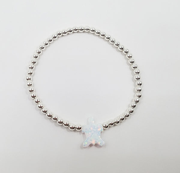 3MM Bead Bracelet - Opal Turtle